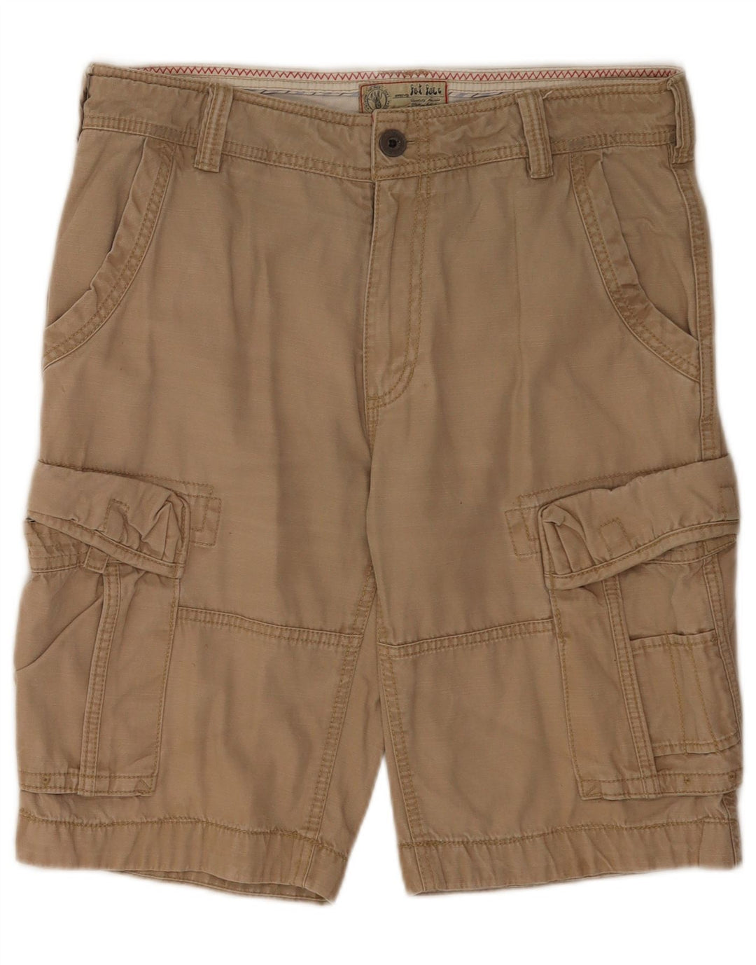 Pantaloncini cargo da uomo Fat Face W34 Large in cotone beige
