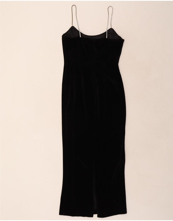 Abito maxi slip da donna Dorothy Perkins UK 10 piccolo triacetato nero