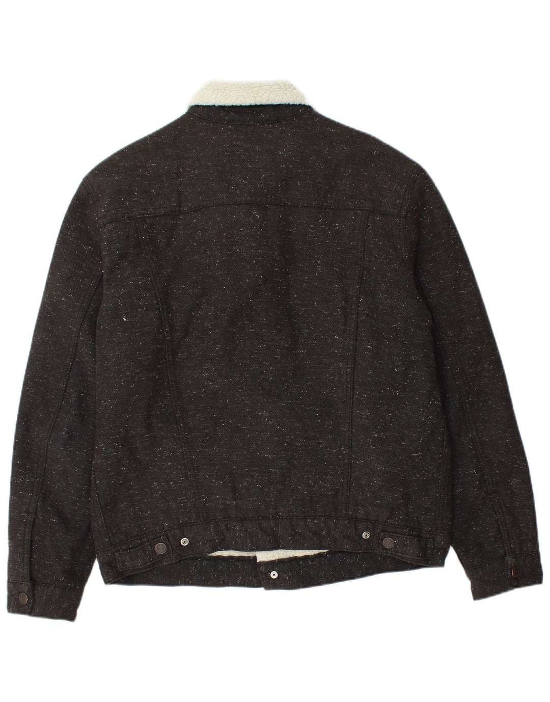 Giacca Sherpa da uomo Levi's UK 40 grande cotone chiazzato grigio