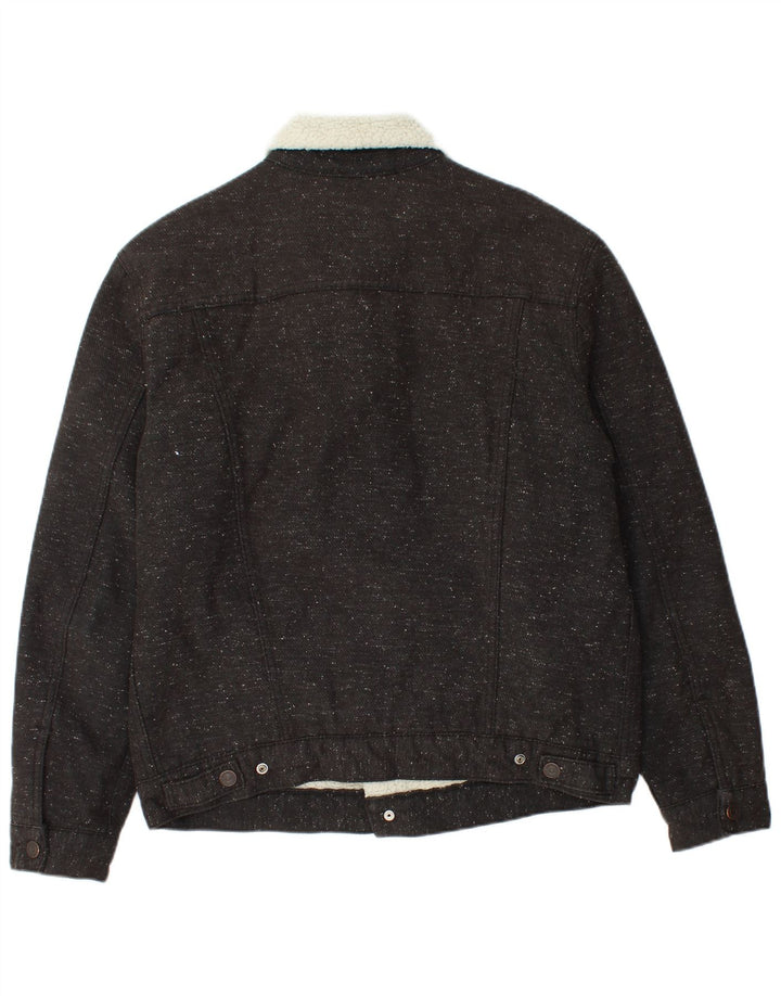 Giacca Sherpa da uomo Levi's UK 40 grande cotone chiazzato grigio