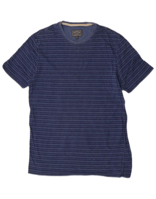 T-shirt da uomo Fat Face Top piccola in cotone a righe blu navy
