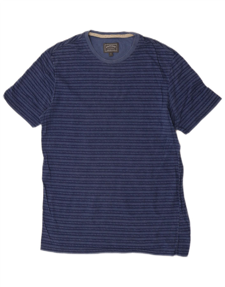 T-shirt da uomo Fat Face Top piccola in cotone a righe blu navy