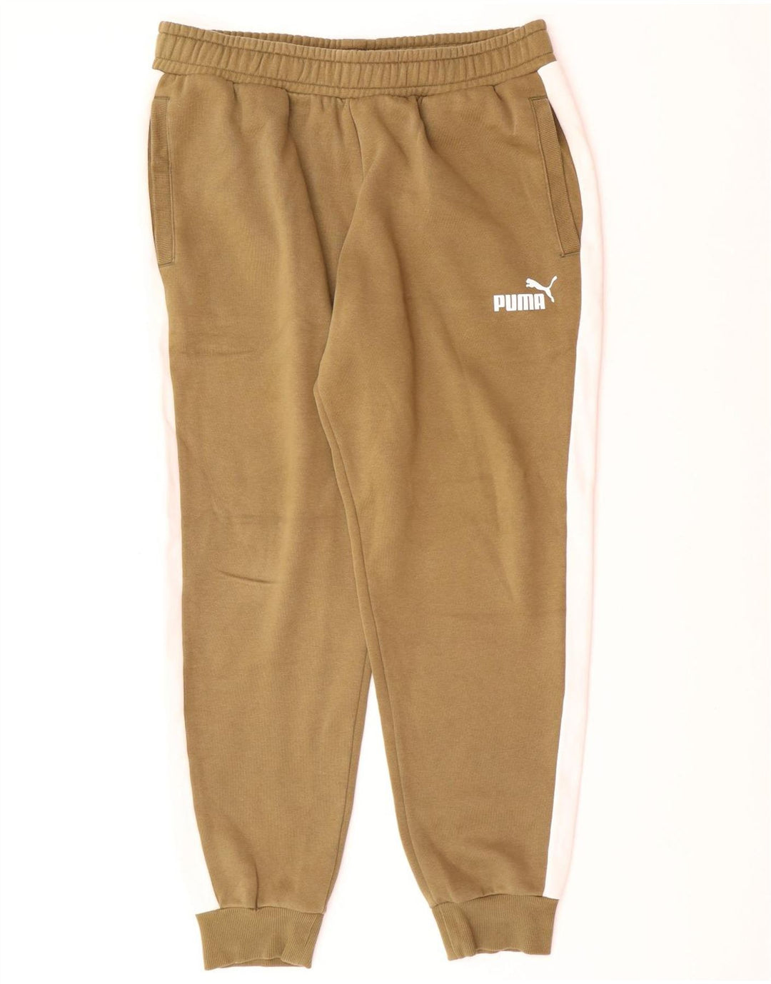 Pantaloni da tuta da uomo PUMA Joggers Large Khaki Colourblock Cotton