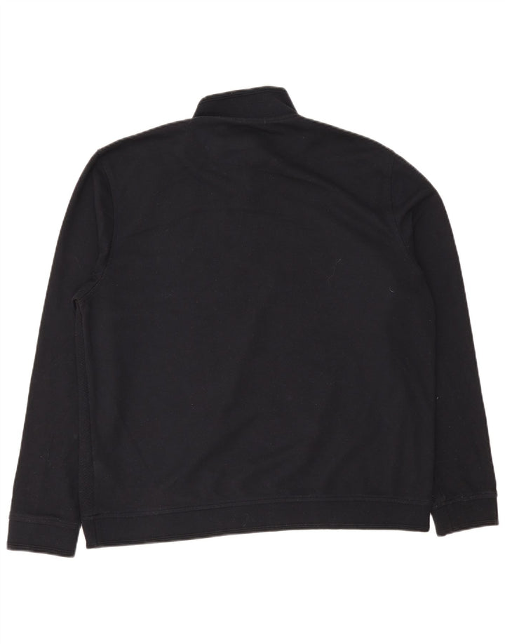 Maglione maglione con collo con zip da uomo Ted Baker taglia 6 2XL blu navy