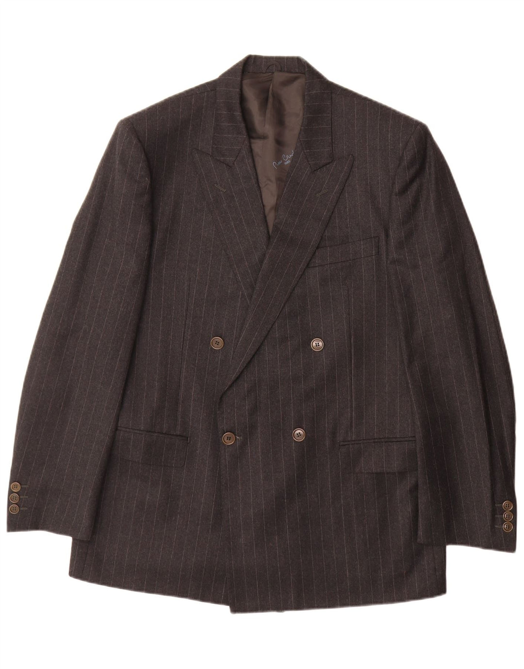 Abito da uomo doppiopetto in 2 pezzi Pierre Cardin UK 40 grande grigio classico