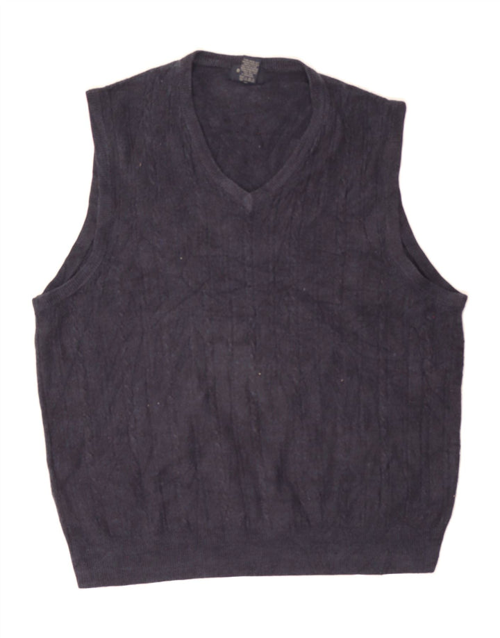 DOCKERS Mens Vest Tank Top XL Navy Blue Acrylic Vintage Dockers and Second-Hand Dockers from Messina Hembry 