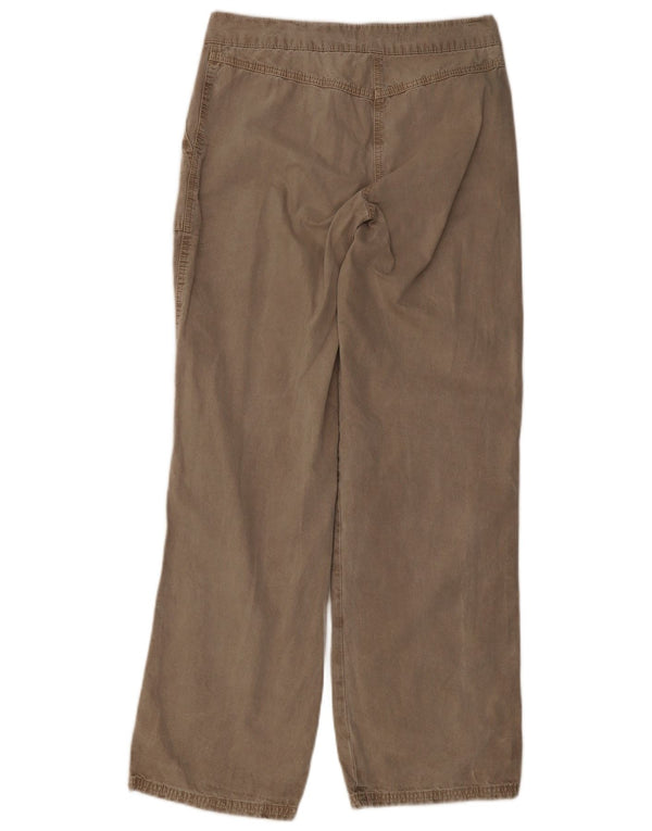 Pantaloni casual larghi da donna Topshop UK 10 piccoli W32 L32 cotone beige