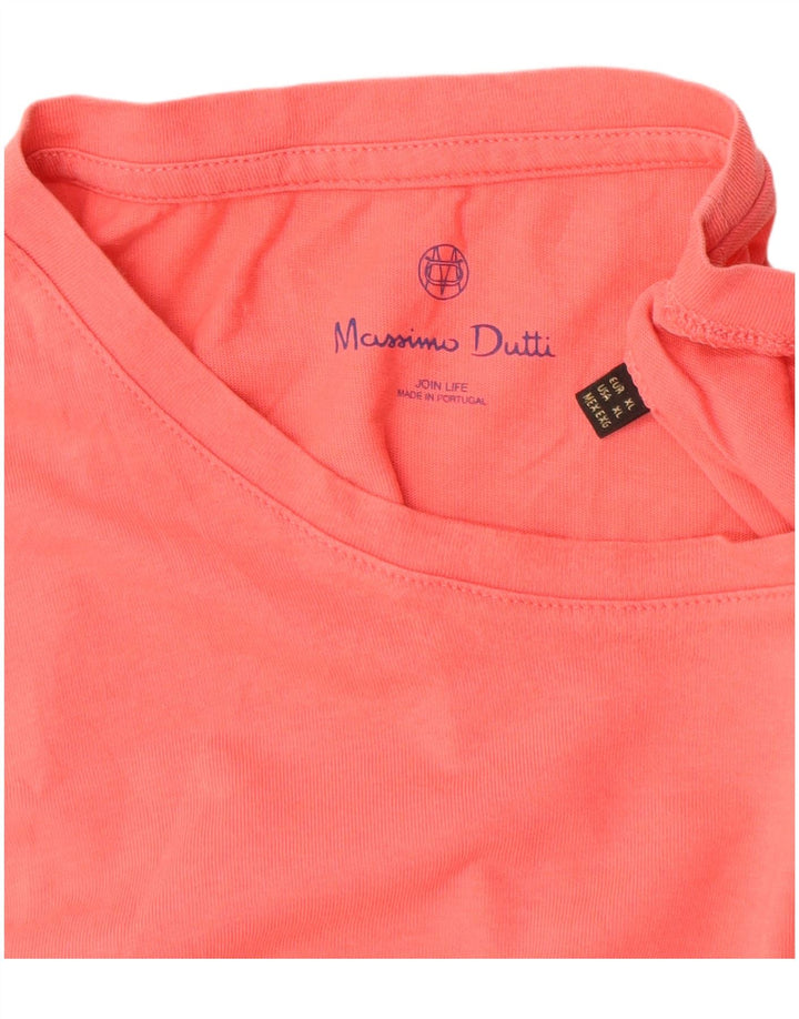 T-shirt da uomo Massimo Dutti Top XL in cotone rosa