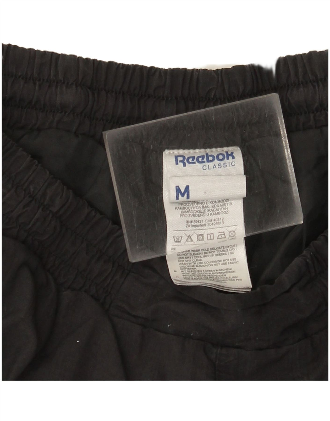 Pantaloni da tuta classici da uomo Reebok Joggers medio poliestere nero