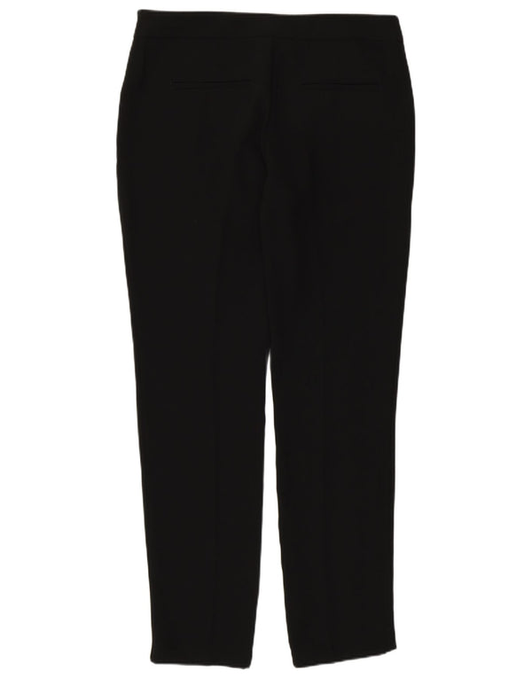 Pantaloni chino slim da donna Benetton UK 10 Small W29 L29 poliestere nero