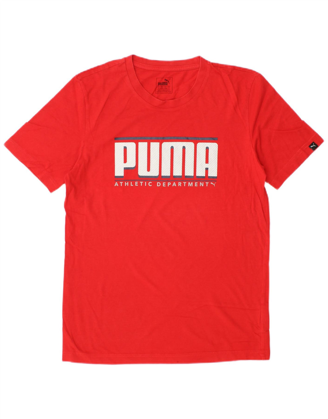 T-shirt grafica da uomo Puma Top Small in cotone rosso