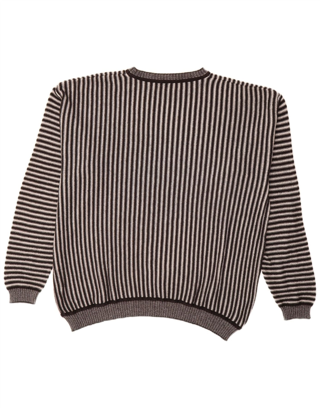 Maglione maglione da uomo con scollo a barca Alba Moda XL a righe marroni