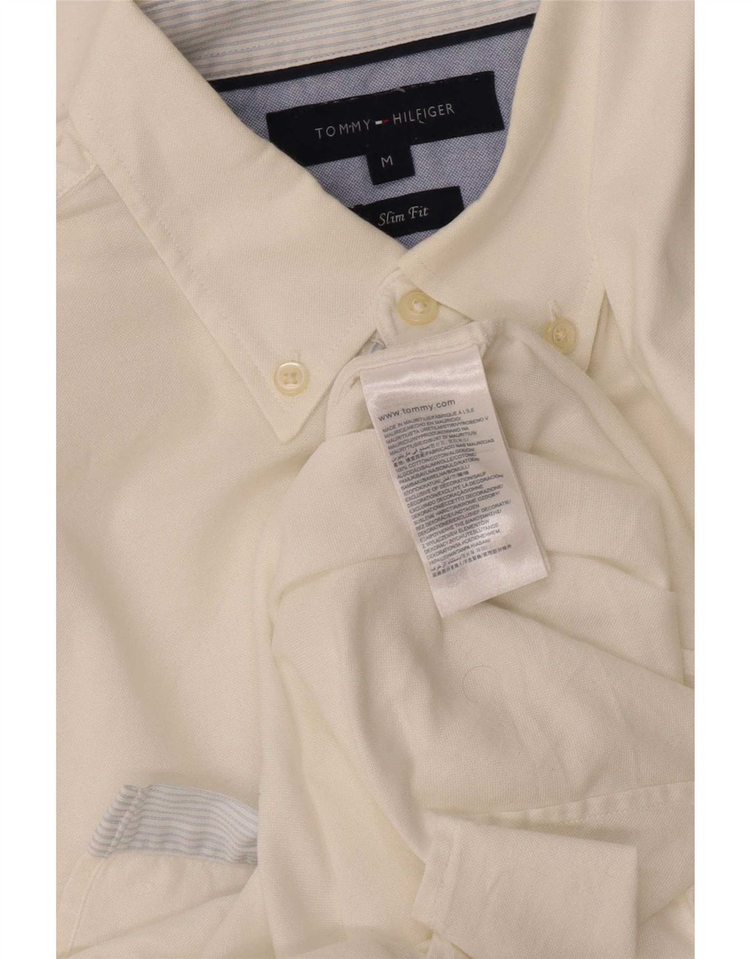 Camicia slim fit da uomo Tommy Hilfiger in cotone bianco medio
