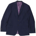 Giacca blazer da uomo a 2 bottoni Ted Baker UK 40 Large in lana blu navy
