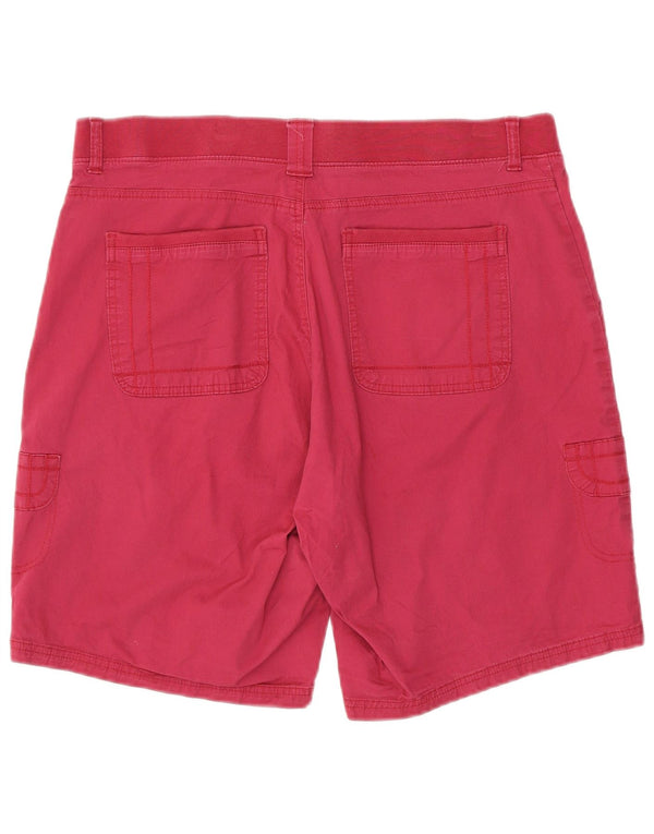 Lee Womens Relaxed Fit Cargo Shorts US 16 2XL W36 Pink Cotton