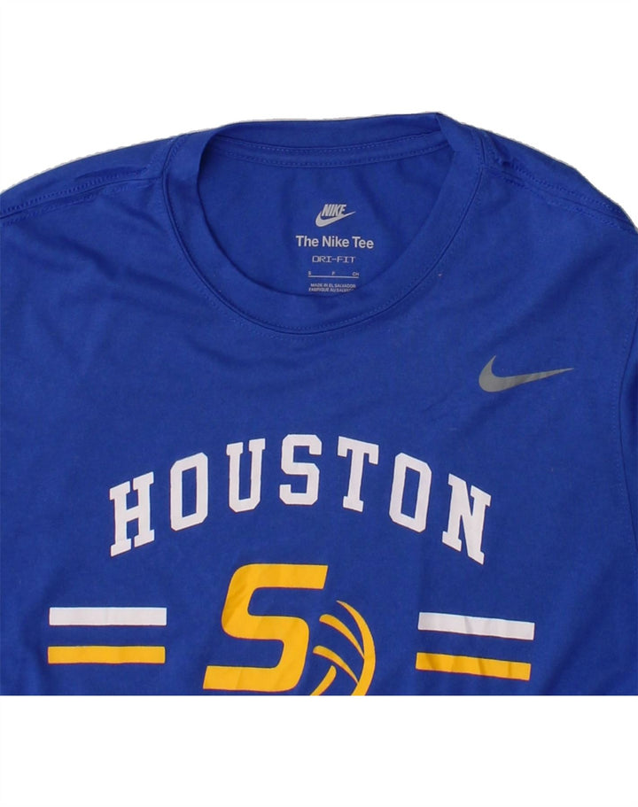 NIKE Mens Houston Stellar Graphic T-Shirt Top Small Blue Polyester Vintage Nike and Second-Hand Nike from Messina Hembry 