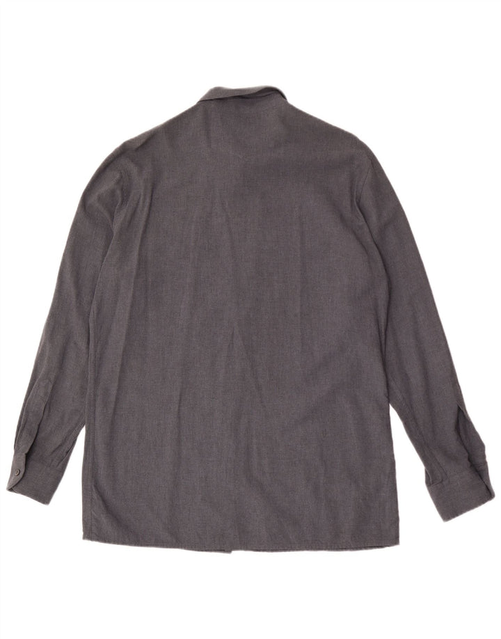 Camicia da uomo Hugo Boss Large in viscosa grigia