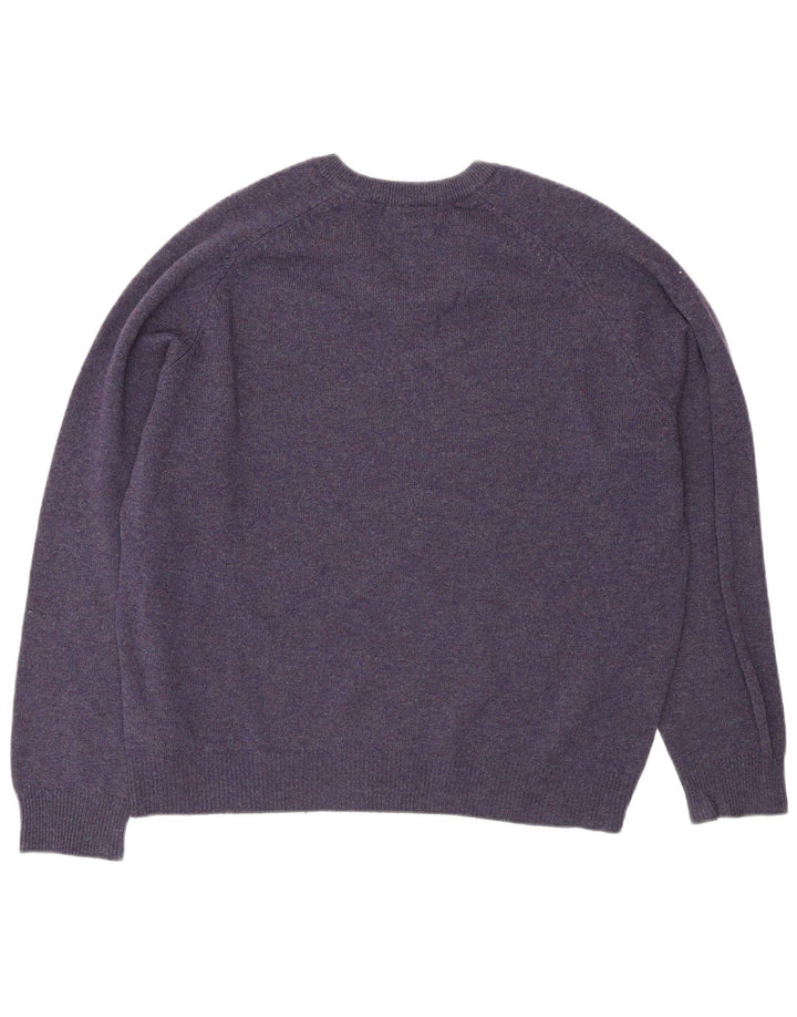 Maglione da uomo con scollo a V blu Harbour Marks & Spencer viola medio