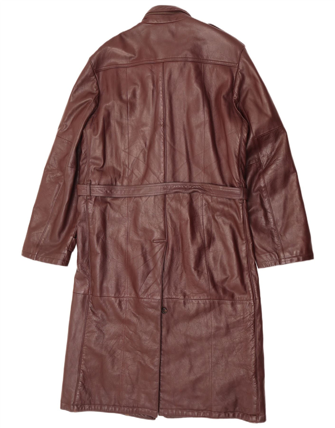 C&A Cappotto in pelle militare da uomo UK 40 Grande pelle marrone