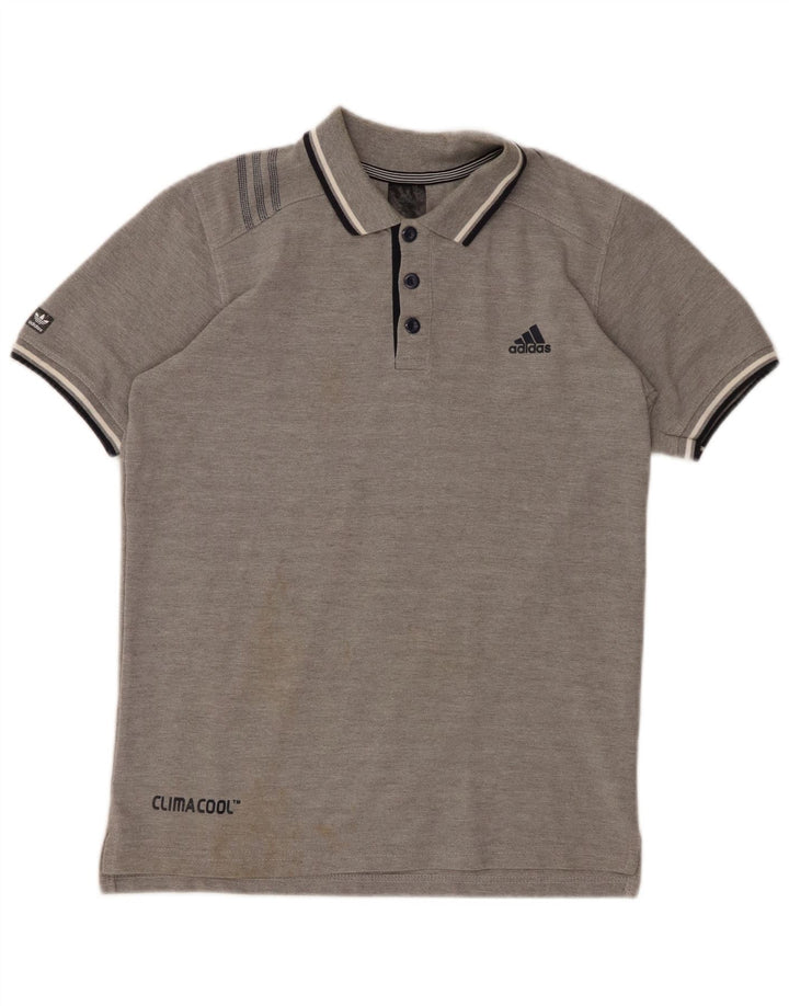 Polo ADIDAS Climacool da uomo di colore grigio medio