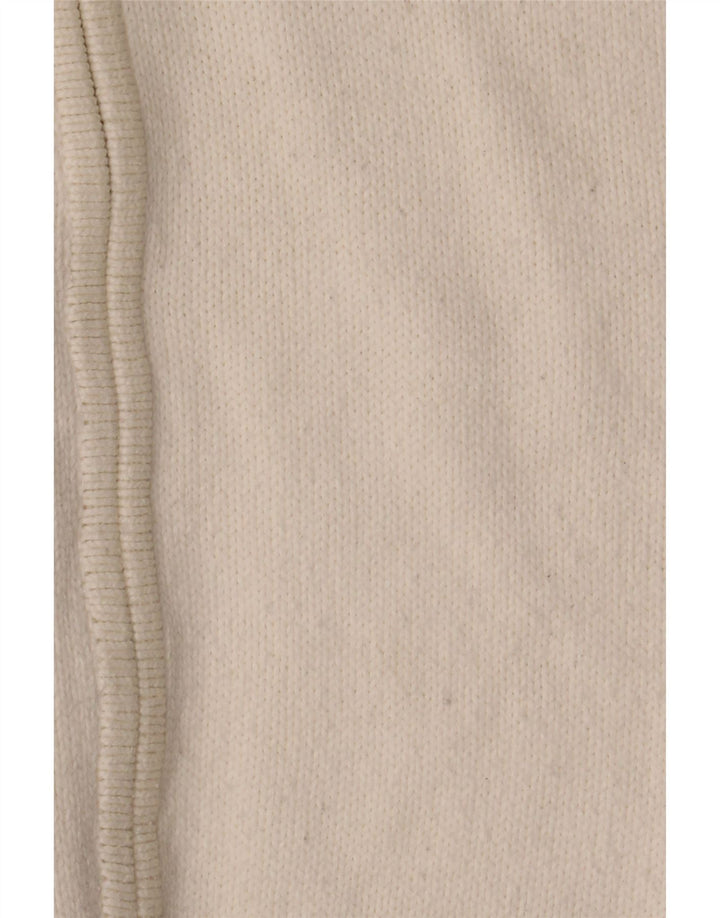 Maglione cardigan elasticizzato da donna Marks & Spencer UK 16 grande bianco