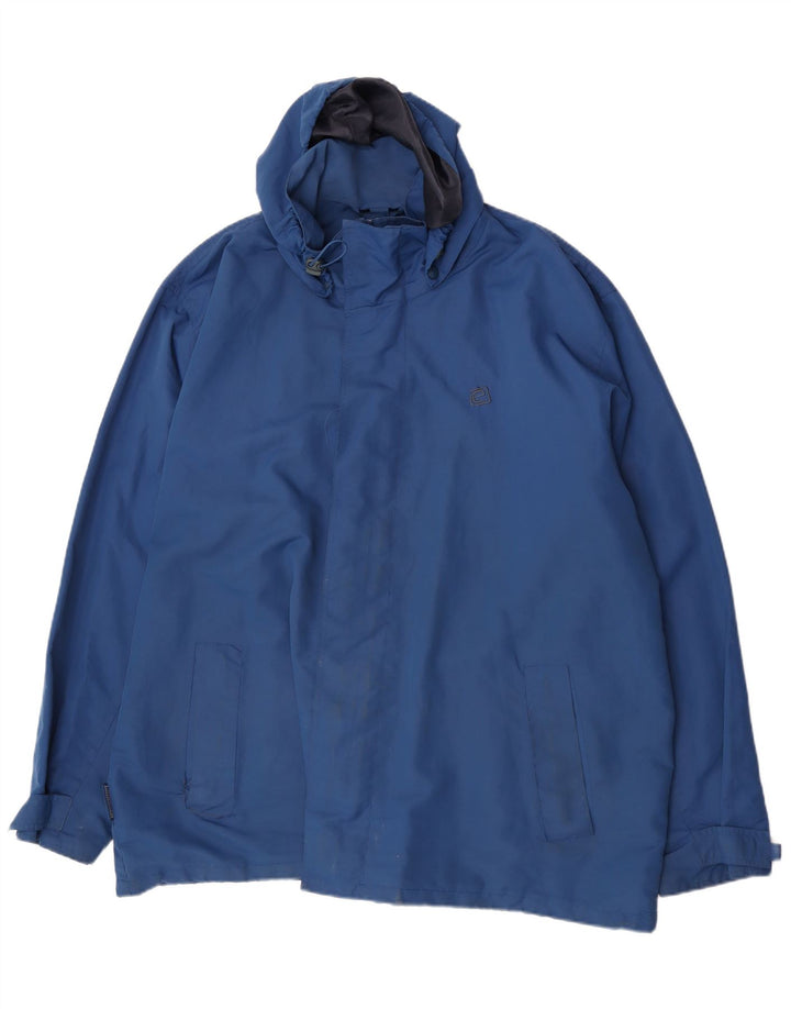 Giacca antipioggia da uomo con cappuccio Mountain Essentials UK 46 3XL nylon blu