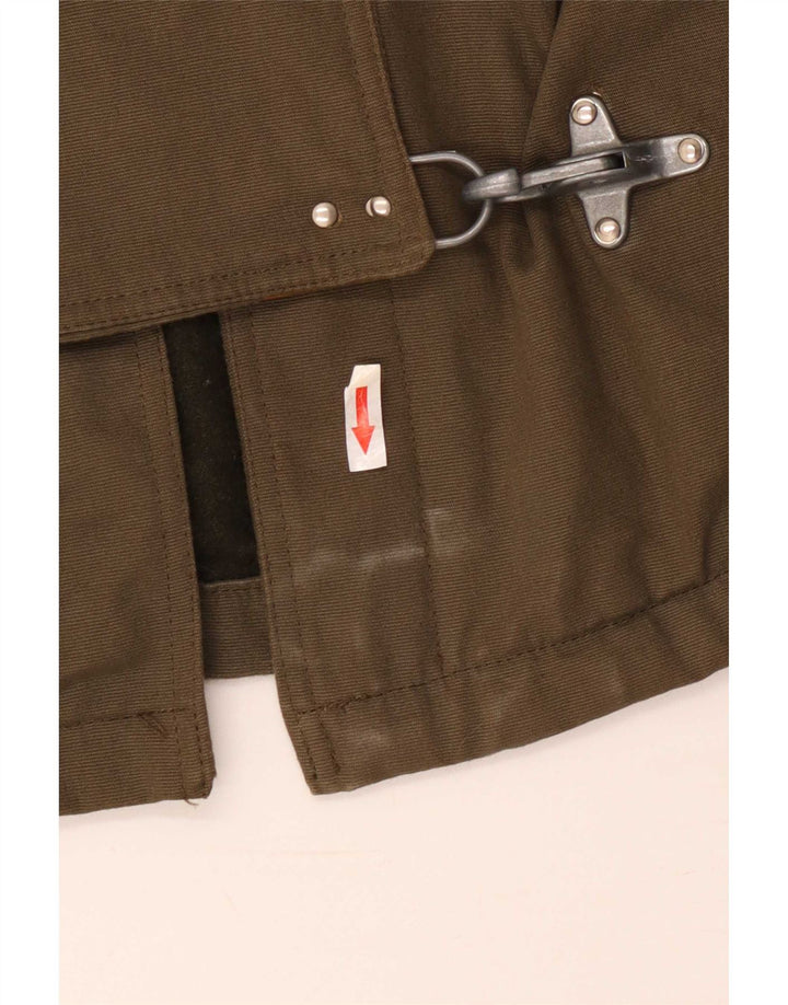 Montgomery oversize da donna con zip UK 18 XL cotone kaki