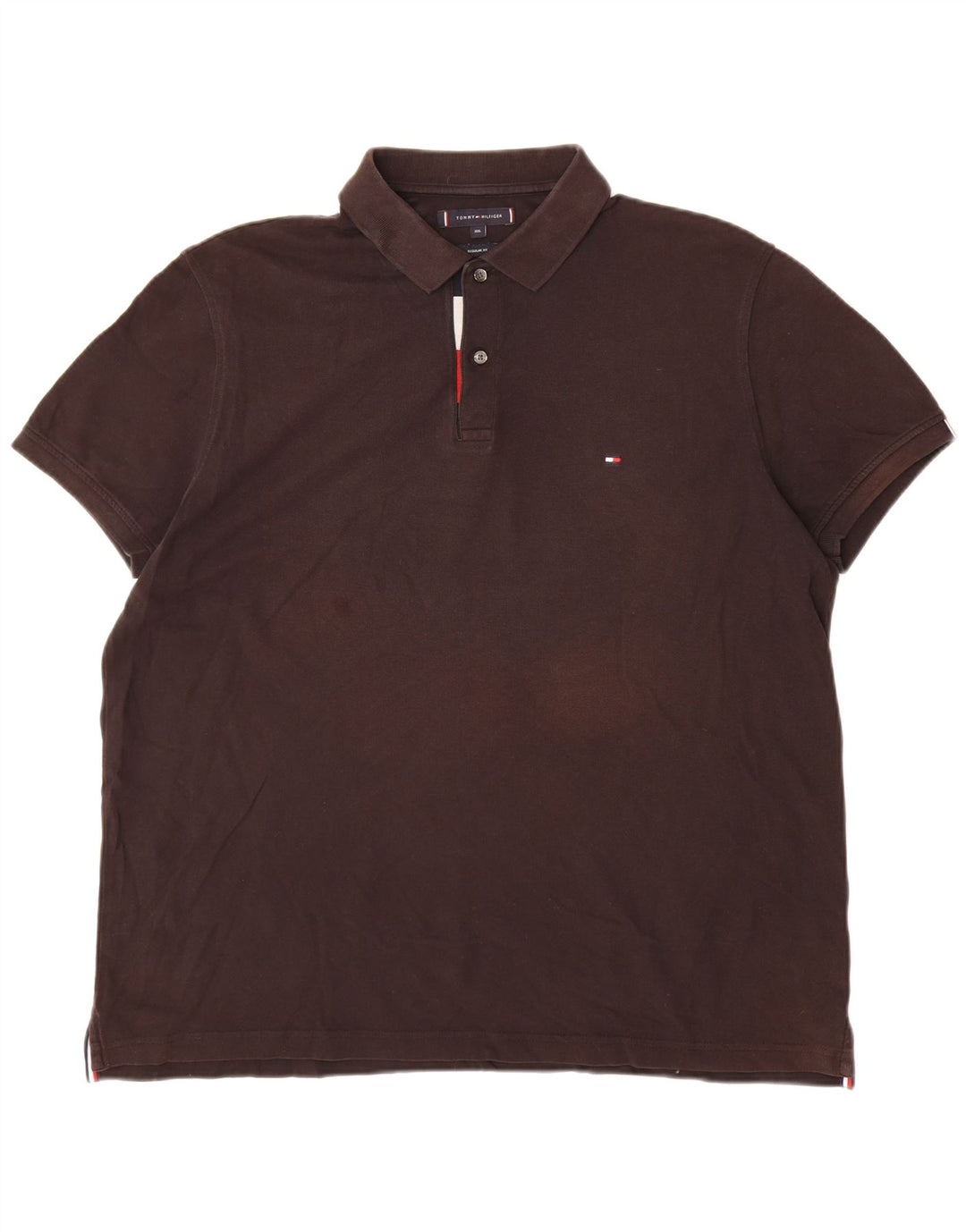 TOMMY HILFIGER Polo da uomo vestibilità regolare 2XL cotone nero