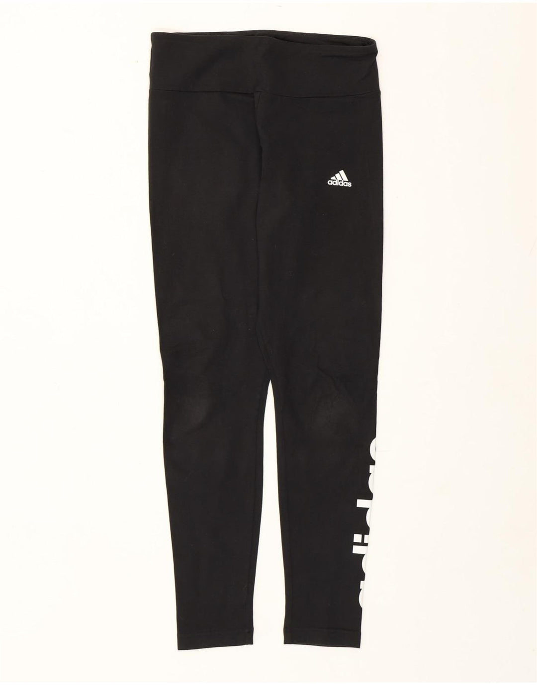 Leggings grafici da donna Adidas UK 8/10 piccolo poliestere nero