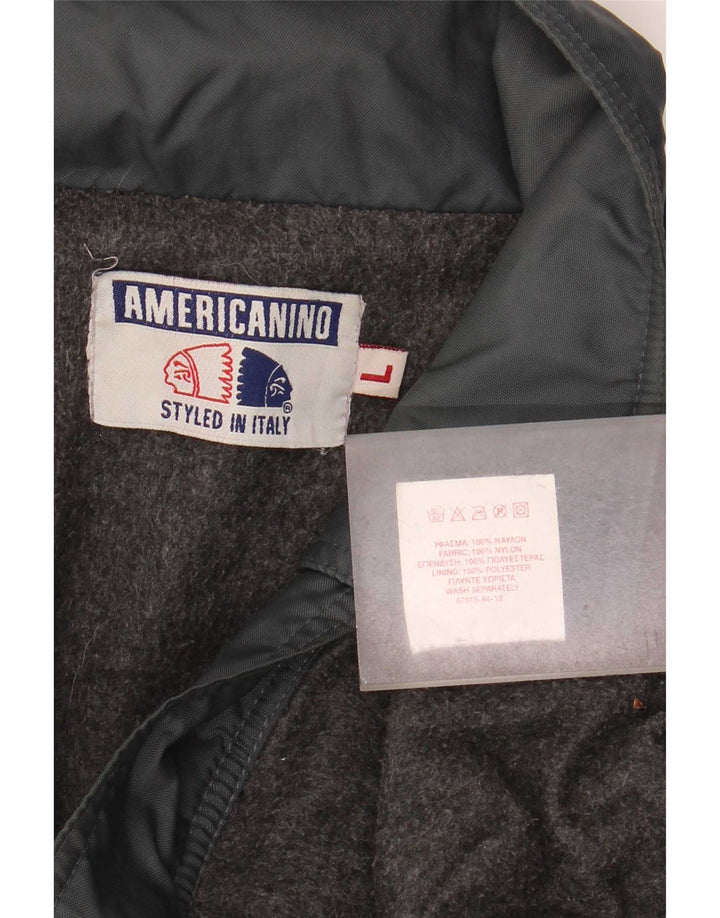 Americanino Bomber da uomo UK 40 Large Nero Nylon