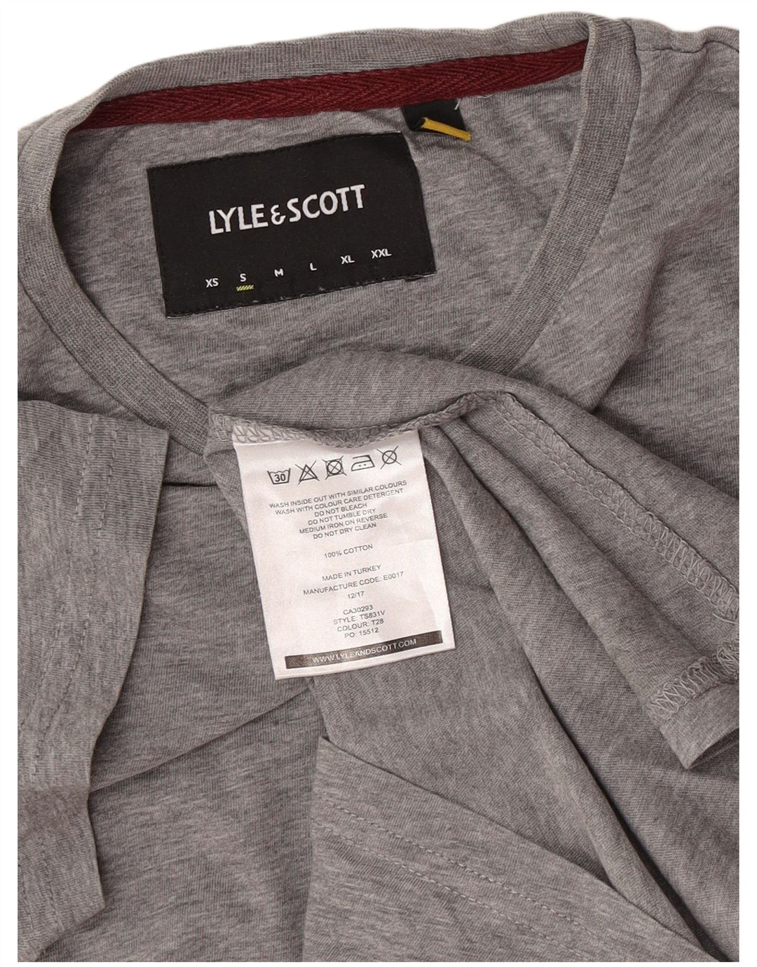 T-shirt da uomo Lyle & Scott Top piccola in cotone color block grigio