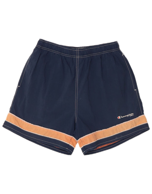 Pantaloncini da bagno da uomo Champion Large blu navy color block