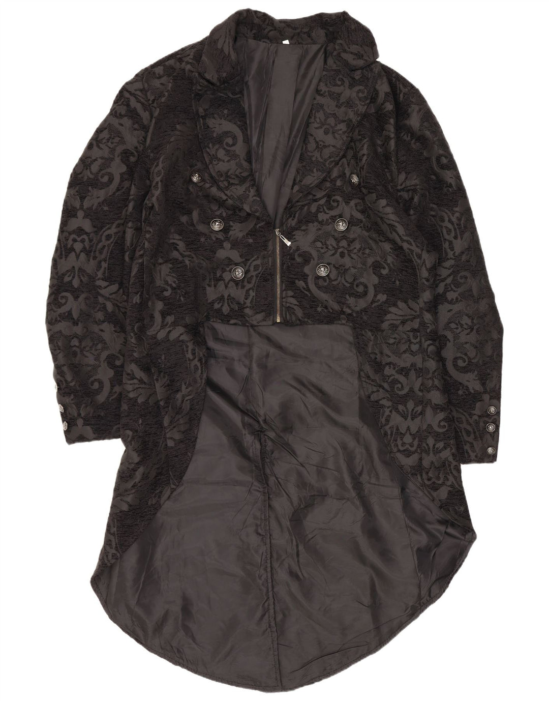 Giacca vintage da donna con frac e blazer UK 20 2XL Paisley nero