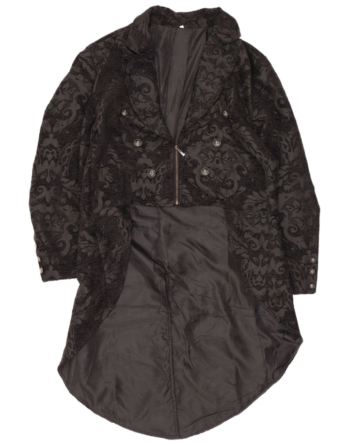 Giacca vintage da donna con frac e blazer UK 20 2XL Paisley nero
