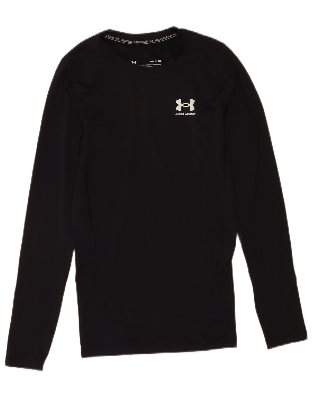 Under Armour da donna Heat Gear Top manica lunga UK 10 piccolo poliestere nero