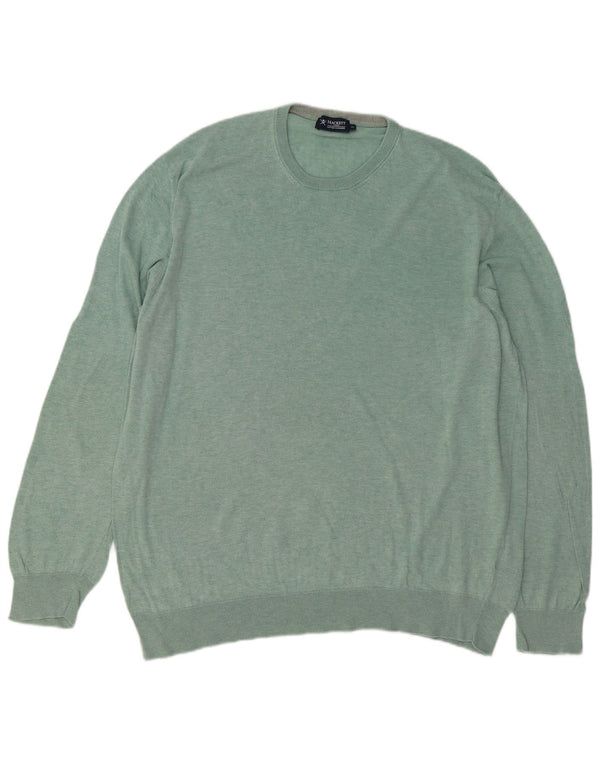 Maglione maglione girocollo da uomo Hackett 2XL cotone verde