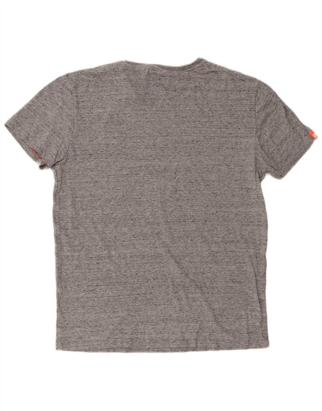 T-shirt da uomo Superdry Top grande in cotone chiazzato grigio