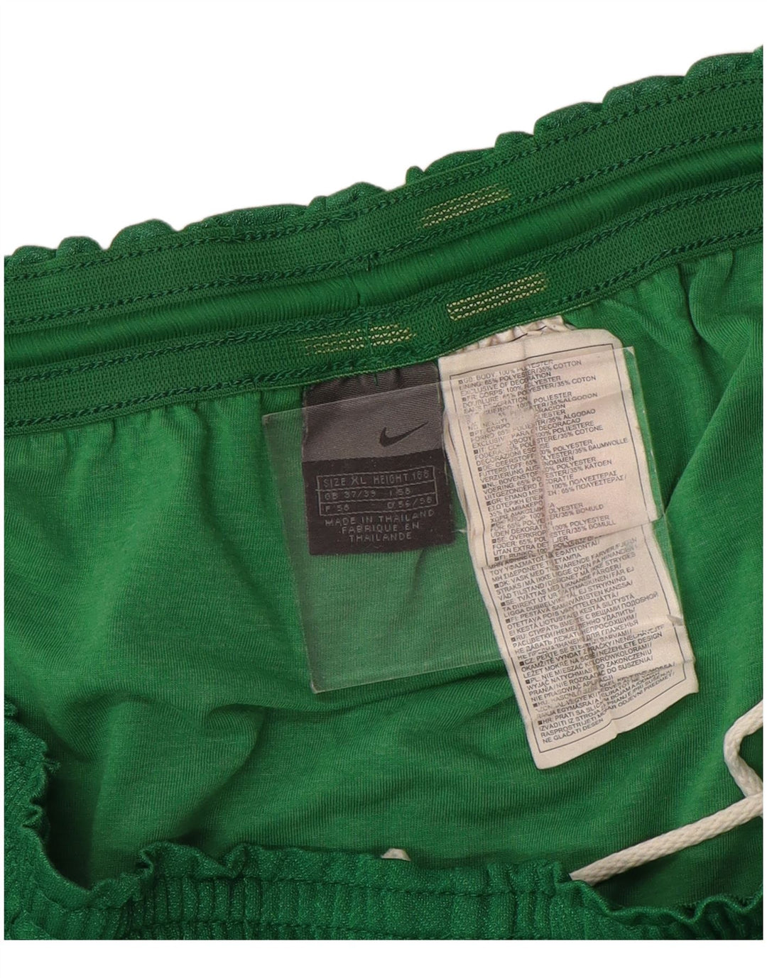 Pantaloncini sportivi Nike da uomo XL verde a spina di pesce in poliestere