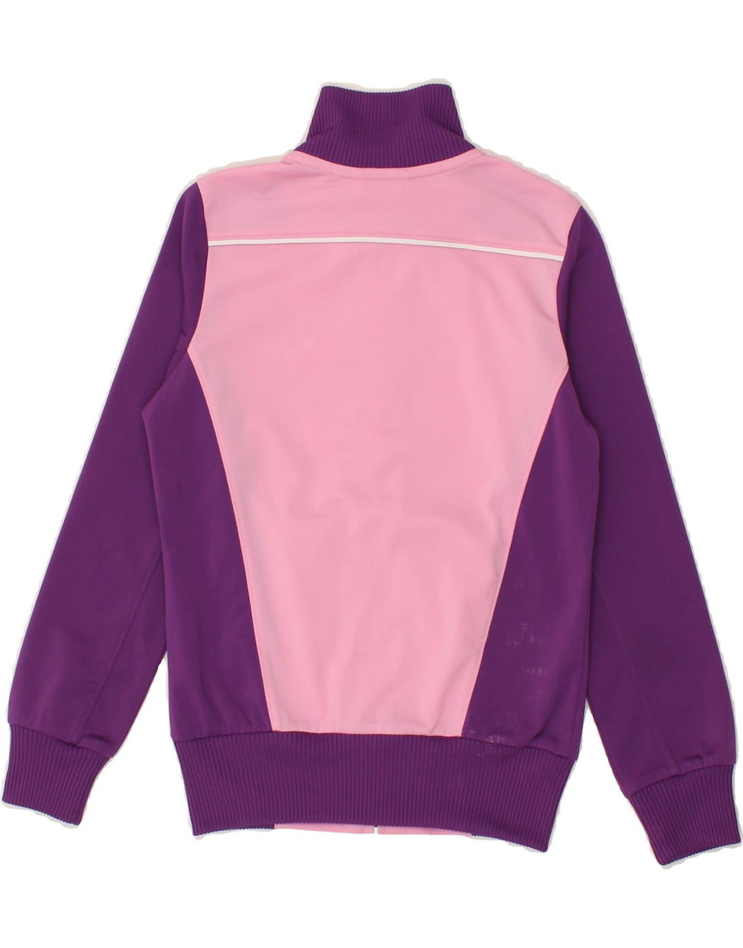 PUMA Girls Tracksuit Top Jacket 7-8 Years Small Pink Colourblock Polyester Vintage Puma and Second-Hand Puma from Messina Hembry 