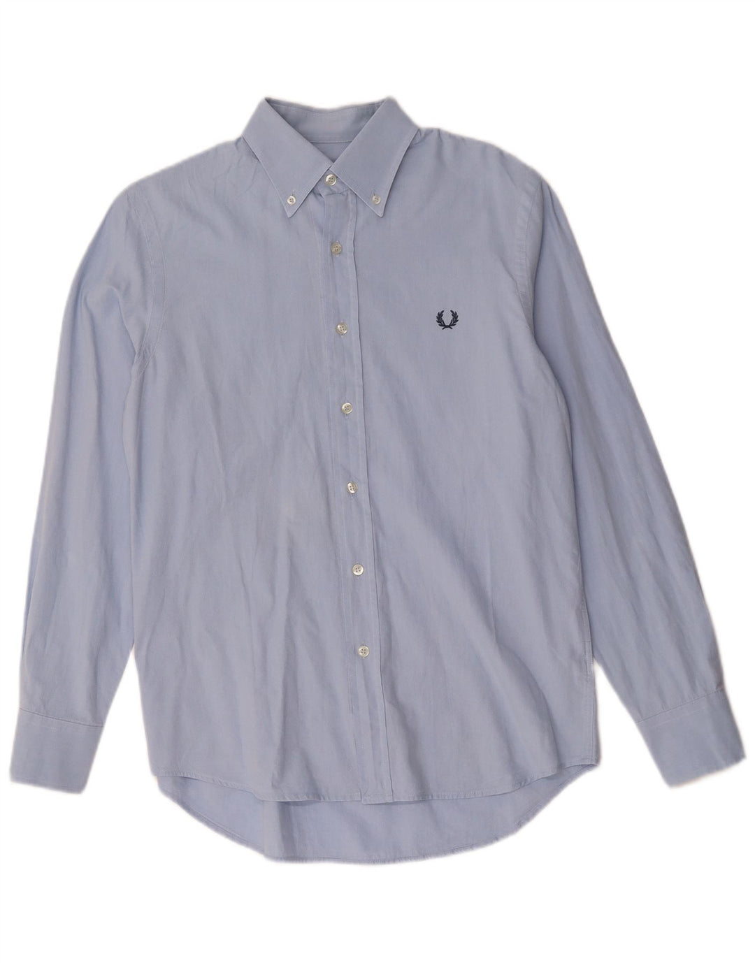 FRED PERRY Camicia Slim Fit da Uomo in Cotone Blu Medio