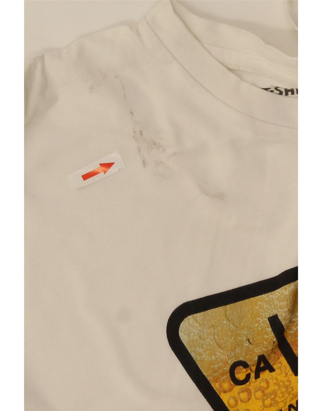 T-shirt grafica da uomo Vans grande in cotone bianco