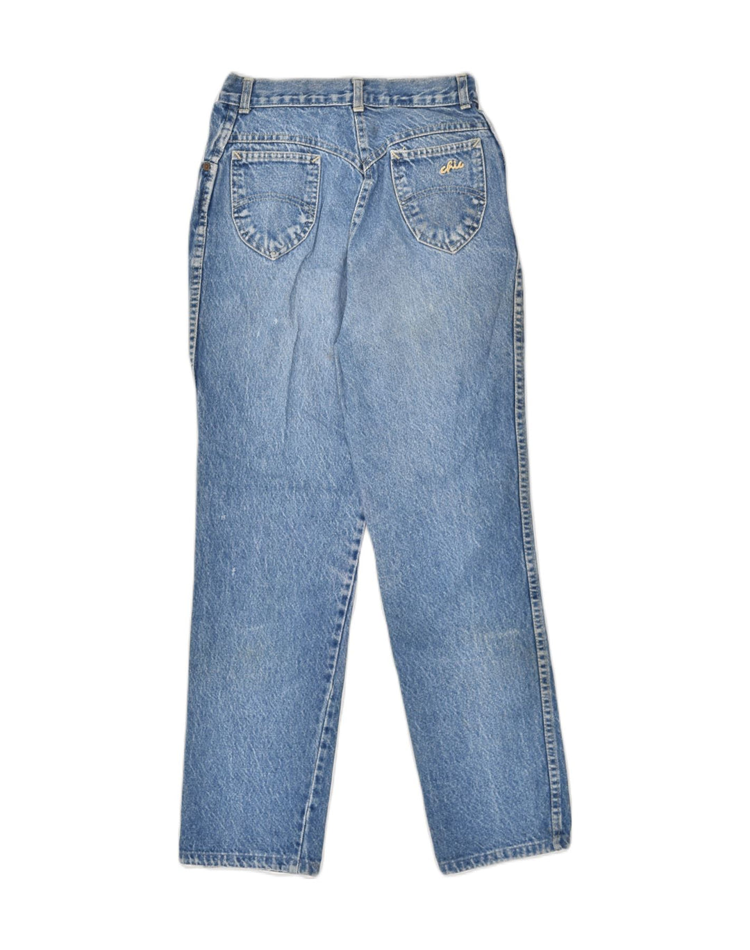VINTAGE Womens Straight Jeans W24 L27 Blue Cotton | Vintage Vintage | Thrift | Second-Hand Vintage | Used Clothing | Messina Hembry 