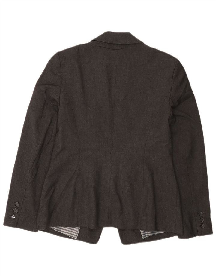 Giacca blazer a 1 bottone Marks & Spencer da donna UK 12 Poliestere grigio medio