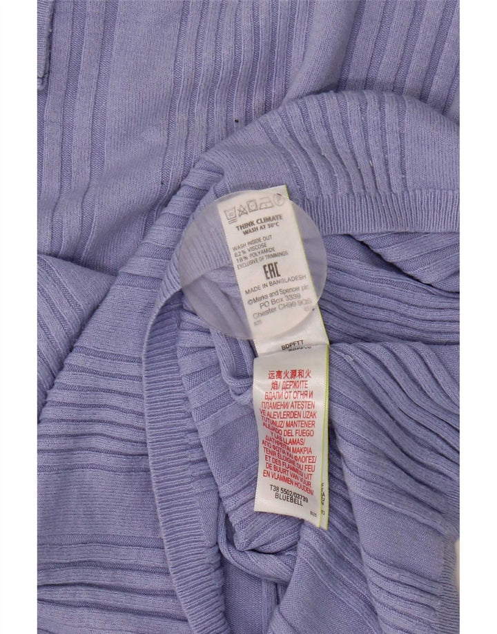 Maglione maglione girocollo a maniche corte da donna Marks & Spencer UK 14 Medium B
