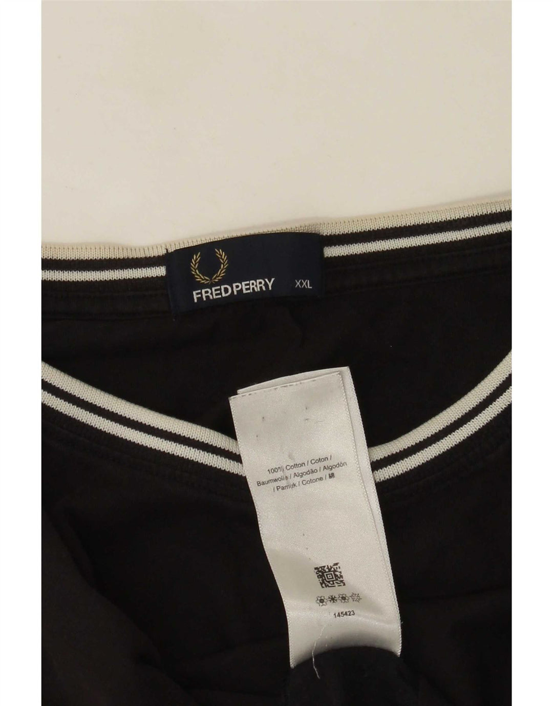 T-shirt da uomo Fred Perry Top 2XL cotone nero