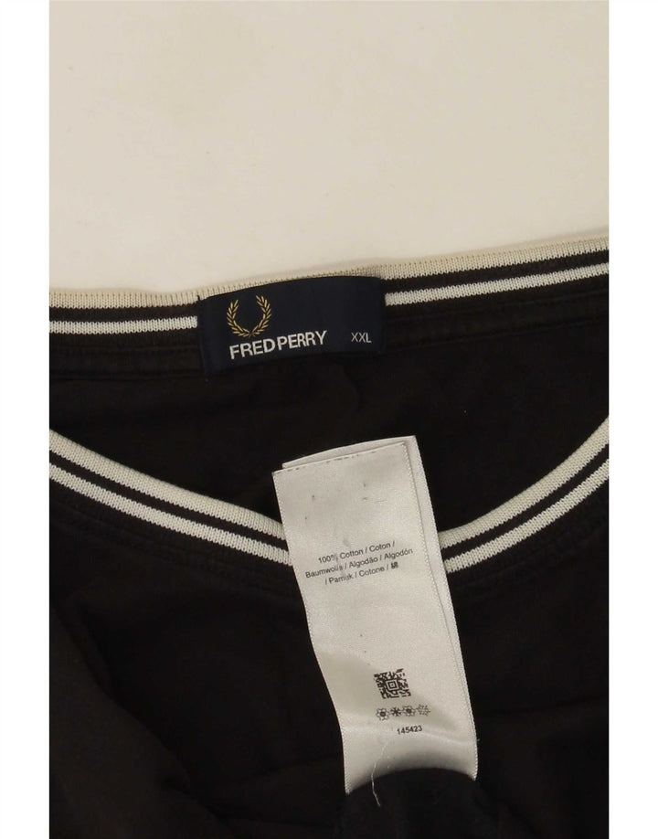 T-shirt da uomo Fred Perry Top 2XL cotone nero