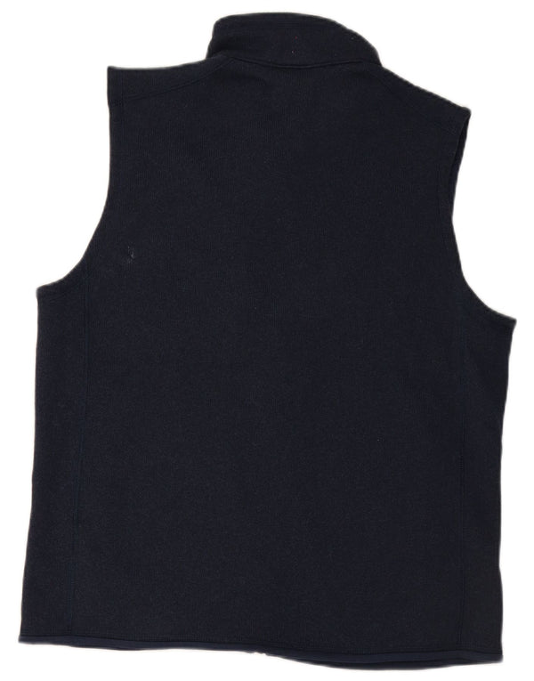 Patagonia Mens Sleeveless Tracksuit Top Jacket XL Navy Blue Polyester