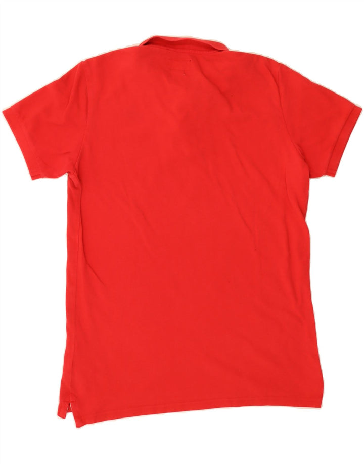 SUPERDRY Mens Polo Shirt Medium Red Cotton Vintage Superdry and Second-Hand Superdry from Messina Hembry 