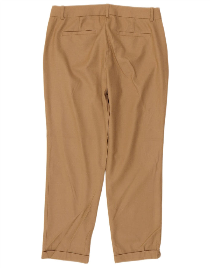 Pantaloni capri dritti da donna J. CREW US 4 Small W30 L26 Lana beige