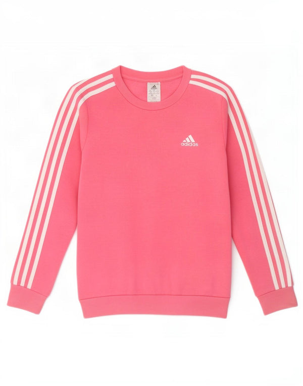 Felpa oversize da donna Adidas UK 4/6 XS cotone rosa